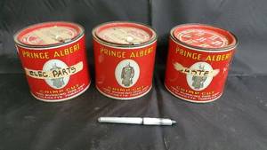 lot 26 image: Prince Albert Crimp Cut Long-Burning Pipe Tobacco Tin (Lot of 3)