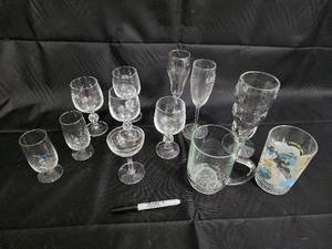 lot 81 image: Assorted Glassware Collection - USSB Launch Party 1993 Mug & Far Far Away Glasses