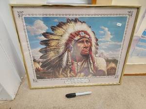 lot 101 image: Richard Rippel Native American Chief - Limited Edition Print 791000