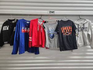 lot 136 image: Assorted Chicago Sports Team Apparel - Hoodies & Tees (Lot of 8)