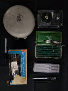 lot 199 image: Telbell TB-593 Ringer Unit & Vintage Sewing Attachments & Hardware Set