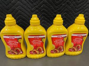 lot 31 image: Weis Original Yellow Mustard 14 oz - 4 Bottles