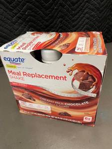 lot 35 image: Equate Meal Replacement Shake - Creamy Milk Chocolate - 6 Bottles, 66 Fl Oz Total