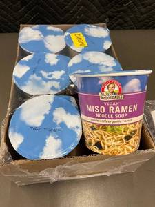 lot 36 image: Dr. McDougalls Vegan Miso Ramen Noodle Soup Cups 6-Pack
