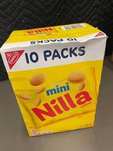 lot 93 image: Mondelez Mini Nilla Wafers 10-Pack (28 g Each) Net Wt 280 g