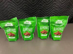 lot 126 image: Nut Harvest Almonds - Lightly Roasted Whole - 4-Pack 4.75 oz Each