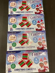 lot 268 image: Cake Bites Christmas Cakebites - 4 Grab & Go Packs per Box (8 oz) - 4 Boxes