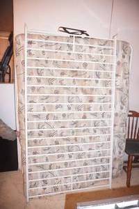 Metal Bunk Bed. Bottom is a futon.