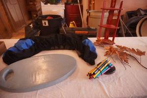 Colorful Wind Chime, Vehicle Seat Cover, Small vintage corner or wall shelf, copper maple leaf sconce, gardening knee pad