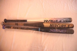 Softball Bats. 2 Composite & 1 Aluminum