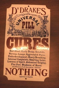 Metal Dr. Drakes Universal Pill Sign