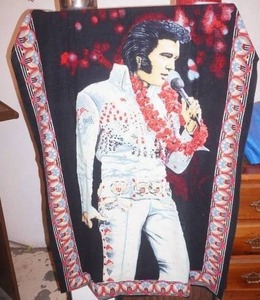Vintage Elvis Wall Tapestry 36wide by 52 tall