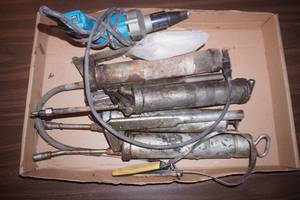 grease guns, oil filter wrench, drill-Makita