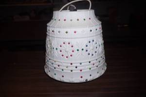 Vintage Lawnware plastic hanging swag lamp. model #2310