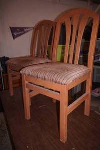 Wooden Padded Dining Room Chairs (2ct)
