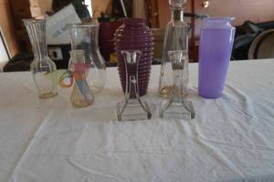 Vintage Glass Vases & Decanter