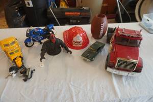 Boys Toy Lot Big Rig, Motorcycle & More