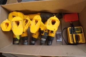 DeWalt Drills, Sawzall, Charging Block. (no batteries)