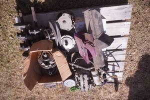 Pallet of Snowmobile Parts. ZR 600 Arctic Cat Parts