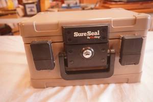 Sure Seal by Fire King. (needs a key)