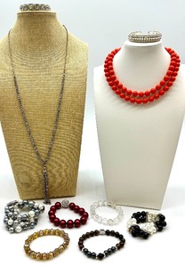 Assorted Costume Jewelry Lot - Necklaces & Bracelets