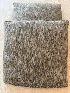 Two Gray Throw Pillows for Sofa & Bed Decor