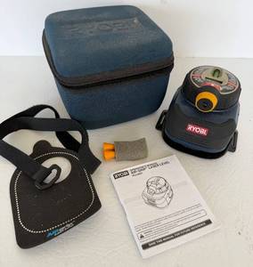 Ryobi Air-Grip Laser Level ELL001 with Case & Manual