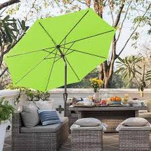 lot 28 image: 9 Ft Outdoor Patio Table Umbrella, Lime Green