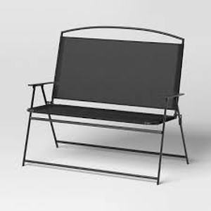 lot 32 image: Sling Folding Outdoor Portable Patio Chair Black - Room Essentials