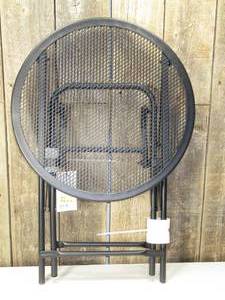 lot 39 image: 18 Metal Mesh Patio Accent Table Black - Room Essentials