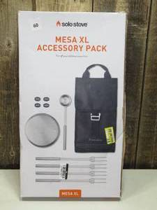 lot 59 image: Solo Stove 10 pc Mesa XL Tabletop Firepit Tool Kit Stainless Steel Finish