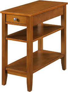 lot 46 image: Convenience Concepts American Heritage Chairside End Table with Drawer 23.5