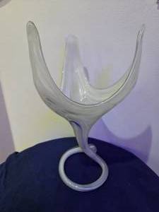 Murano Mid Century Glass Floral Vase