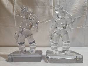 Vintage Clear HOBO New Martinsville Glass bookends