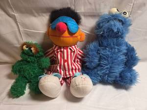 Vintage Sesame Street Figures -Lot of 3