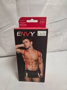 ENVY - Costume Fireman Trunks & Suspenders Size LXL