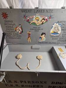 VINTAGE Authentic Army travel locker box from WWII