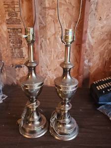 Vintage Pair of Stiffel Style Brass Lamps - Lot of 2