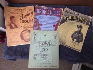 Vintage Set of 4 drumming music books