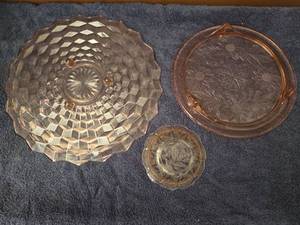 Vintage -Depression glasses -Lot of 3