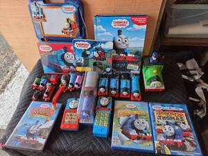 Vintage Thomas the Train Movies, toys, books Lot of 21 pieces