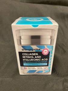 lot 9 image: SimplyVital Anti-Aging Cream - Collagen, Retinol & Hyaluronic Acid, 3.4 FL OZ