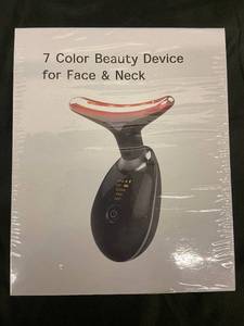 lot 17 image: YAYIET 7 Color Beauty Device for Face & Neck - Black Vibration Facial Massager
