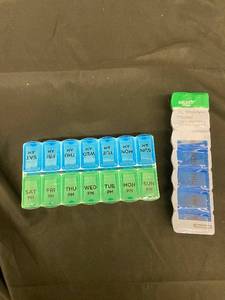 lot 60 image: Equate XL Weekly Planner Pill Organizer - Large Compartments, Snap-Close Lids