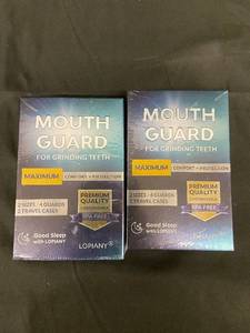 lot 69 image: LOPIANY Mouth Guard for Grinding Teeth LOP-24MG-4P - BPA Free, 2 Sizes, 4 Guards