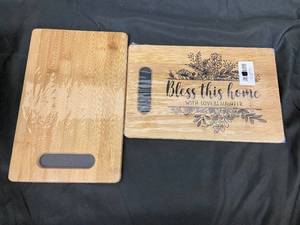 lot 101 image: Bless This Home Cutting Boards (Lot of 2)