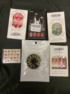 lot 109 image: Nail Art DIY Kit Assortment (Lot of 6) - 24 PCS Nails, Decals & Foil Wheel