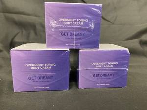 lot 119 image: Get Dreamy Overnight Toning Body Cream - 3-Pack