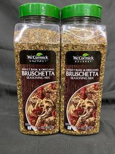 lot 137 image: McCormick Gourmet - Sweet Basil & Oregano Bruschetta Seasoning Mix 2-Pack