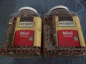 lot 126 image: 2 One pound jugs of Snyders Mini P...